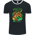 Magic Mushrooms Drugs LSD Acid Trip Mens Ringer T-Shirt FotL Black/White