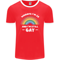I'm 50 And I'm Still Gay LGBT Mens Ringer T-Shirt FotL Red/White