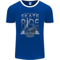 Underground Skate Ride Skateboard Mens Ringer T-Shirt FotL Royal Blue/White