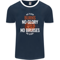 No Floor Burns No Glory Basketball Mens Ringer T-Shirt FotL Navy Blue/White