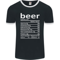 Funny Beer Nutritional Facts Alcohol Mens Ringer T-Shirt FotL Black/White