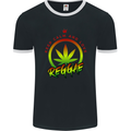 Keep Calm and Love Reggae Music Mens Ringer T-Shirt FotL Black/White