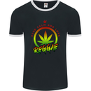 Keep Calm and Love Reggae Music Mens Ringer T-Shirt FotL Black/White