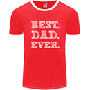 Best Dad Ever Fathers Day Present Gift Mens Ringer T-Shirt FotL Red/White