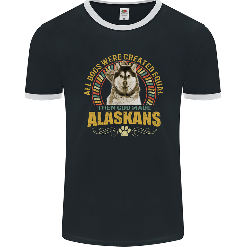 An Alaskan Dog Mens Ringer T-Shirt FotL Black/White