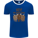 We Herd That Funny Cow Mens Ringer T-Shirt FotL Royal Blue/White