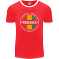 Love Peace Reggae Music Mens Ringer T-Shirt FotL Red/White