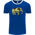 Elephant Ecology Animal Mens Ringer T-Shirt FotL Royal Blue/White