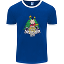 Christmas the Little Drummer Boy Funny Mens Ringer T-Shirt FotL Royal Blue/White