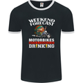 Weekend Forecast Motorbikes Mens Ringer T-Shirt FotL Black/White