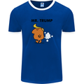 Donald Trump Fart Farting Flatulence Funny Mens Ringer T-Shirt FotL Royal Blue/White