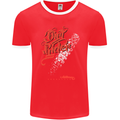 Dirt Rider Motocross MotoX Bike Motosports Mens Ringer T-Shirt FotL Red/White