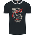 Original Outlaw Motorbike Biker Motorcycle Mens Ringer T-Shirt FotL Black/White
