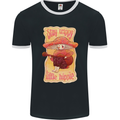 Stay Trippy Little Hippy Magic Mushroom LSD Mens Ringer T-Shirt FotL Black/White