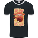 Stay Trippy Little Hippy Magic Mushroom LSD Mens Ringer T-Shirt FotL Black/White