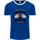 This Is What an Awesome Dad Mens White Ringer T-Shirt Royal Blue/White