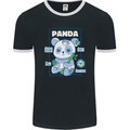 Anatomy of a Panda Bear Funny Mens Ringer T-Shirt FotL Black/White