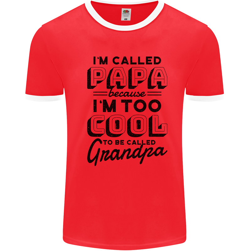 Grandparents Day Im Called Papa Mens Ringer T-Shirt Red/White