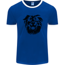 Australian Sheepdog Dogs Mens Ringer T-Shirt Royal Blue/White