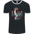 Chinese Zodiac Shengxiao Year of the Dragon Mens Ringer T-Shirt FotL Black/White