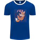 Anatomy of a Fox Foxes Funny Mens White Ringer T-Shirt Royal Blue/White