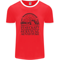 Bushcraft Outdoor Survival Adventure Mens Ringer T-Shirt FotL Red/White