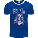 Freyja Norse Goddess Viking Valhalla Mens Ringer T-Shirt FotL Royal Blue/White