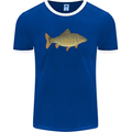 A Carp Fish Fishing Fisherman Mens Ringer T-Shirt FotL Royal Blue/White