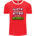 Not Having Kids the Dog is Allergic Funny Mens Ringer T-Shirt FotL Red/White