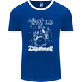 Trust Me I'm a Drummer Funny Drumming Drum Mens Ringer T-Shirt FotL Royal Blue/White