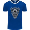 Viking Helmet Valhalla Gym Training Top Mens Ringer T-Shirt FotL Royal Blue/White