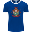 Funny Hoggy Christmas Hedgehog Mens Ringer T-Shirt FotL Royal Blue/White