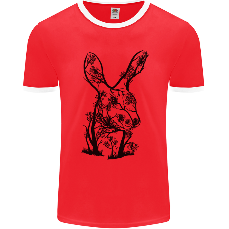 Rabbit Ecology Mens Ringer T-Shirt FotL Red/White