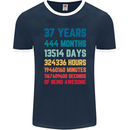 37th Birthday 37 Year Old Mens Ringer T-Shirt FotL Navy Blue/White