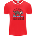 Funny Sloth Yoga Mens Ringer T-Shirt Red/White