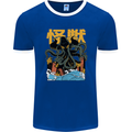 Cthulhu Japanese Anime Kraken Mens Ringer T-Shirt FotL Royal Blue/White