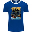 Cthulhu Japanese Anime Kraken Mens Ringer T-Shirt FotL Royal Blue/White