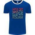 Super Mum Wife Teacher Mens Ringer T-Shirt Royal Blue/White