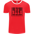 Chess Barcode Player Mens Ringer T-Shirt FotL Red/White