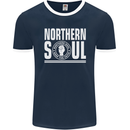 Northern Soul Keep the Faith Mens Ringer T-Shirt FotL Navy Blue/White