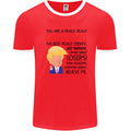 Funny Donald Trump Fathers Day Dad Daddy Mens Ringer T-Shirt Red/White