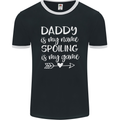 Father's Day Daddy Is My Name Funny Dad Mens Ringer T-Shirt FotL Black/White