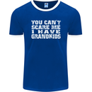 Can't Scare Me Grandkids Grandparent's Day Mens Ringer T-Shirt FotL Royal Blue/White