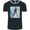 A Cool BMX Design Mens Ringer T-Shirt FotL Black/White