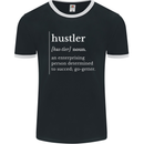 Hustler Definition Hustle Mens Ringer T-Shirt FotL Black/White