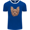 Dogs Smiling Yorkshire Terrier Mens Ringer T-Shirt FotL Royal Blue/White