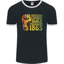 Juneteenth Black Lives Matter Freedom Mens Ringer T-Shirt FotL Black/White