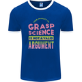 Grasp Science Funny Geek Nerd Physics Maths Mens Ringer T-Shirt FotL Royal Blue/White