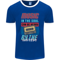 Music in the Soul Heard by the Universe Mens Ringer T-Shirt FotL Royal Blue/White