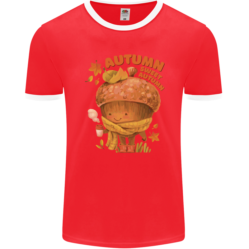 Sweet Autumn Mens Ringer T-Shirt FotL Red/White